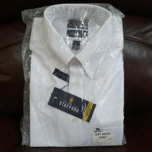 White Stafford Wrinkle Free Oxford Size 16 32-33